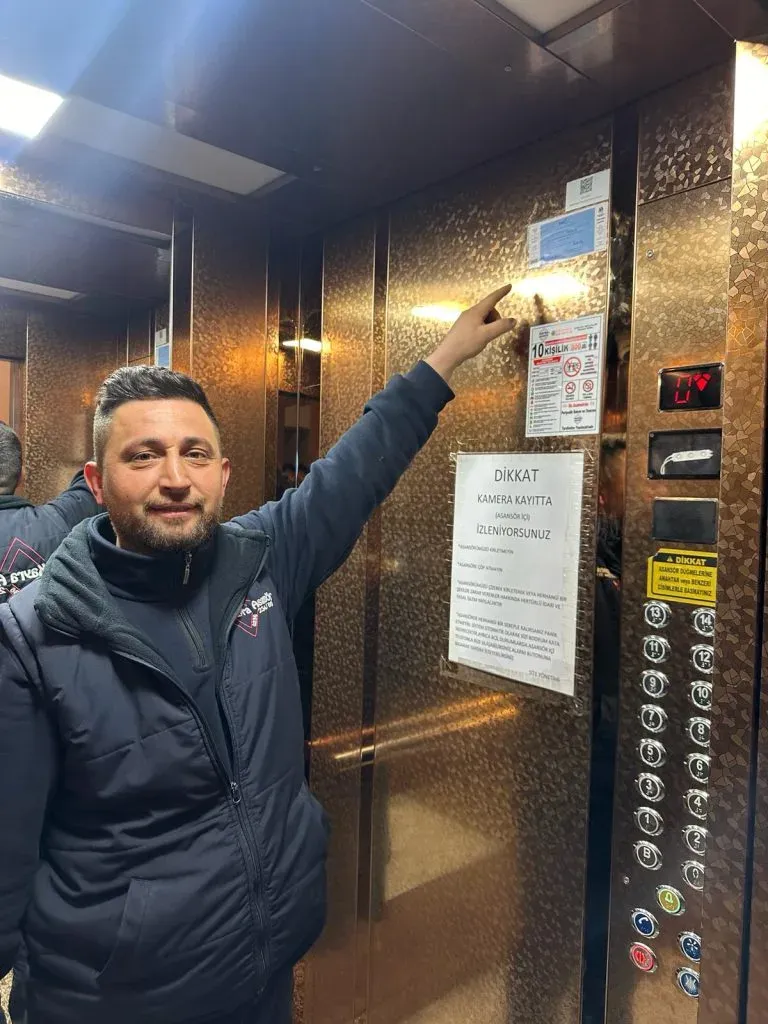 Asansör kabini saha kontrolü